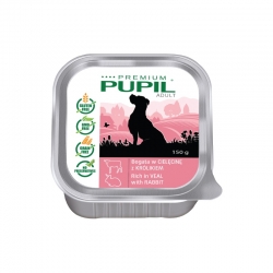 PUPIL PREMIUM ADULT BOGATA W CIELĘCINĘ Z KRÓLIKIEM 150 G